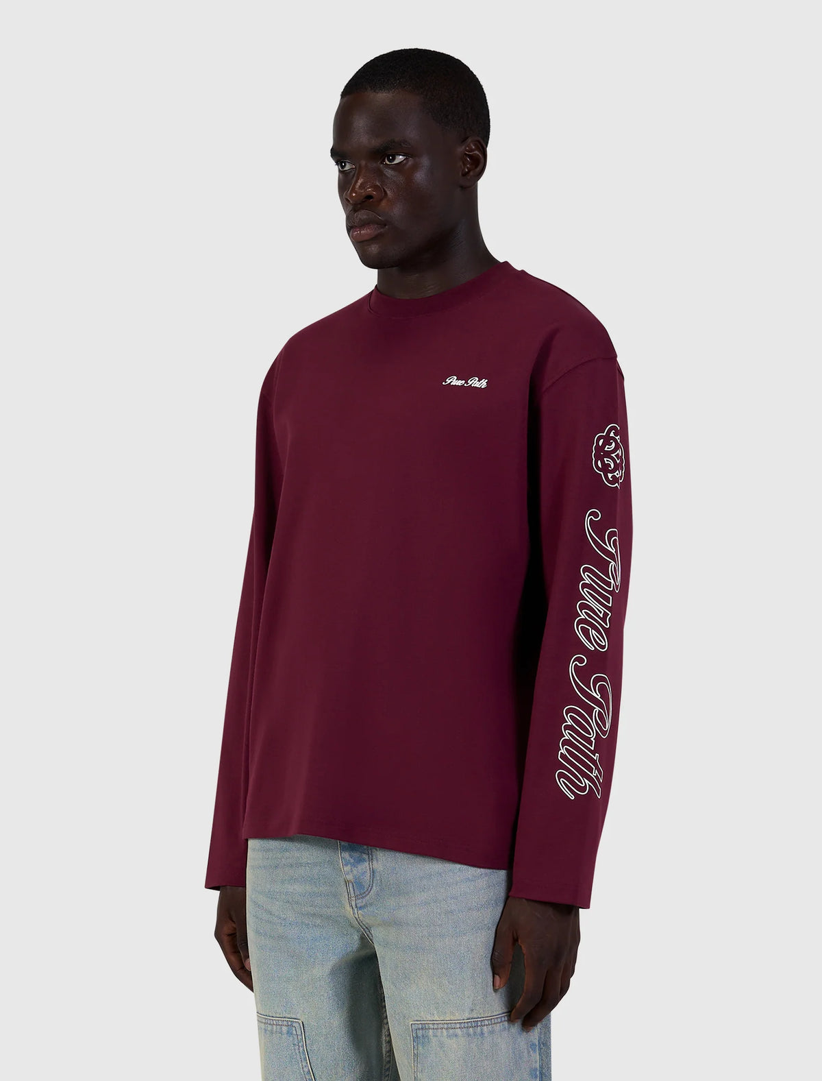 Pure Path Essence Of Life Longsleeve T-shirt- Wine Red