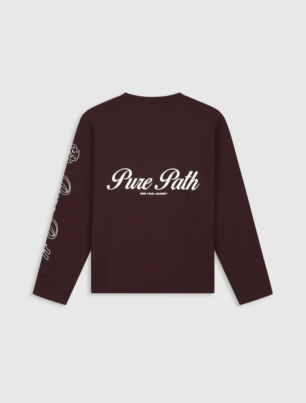 Pure Path Essence Of Life Longsleeve T-shirt- Dark Brown