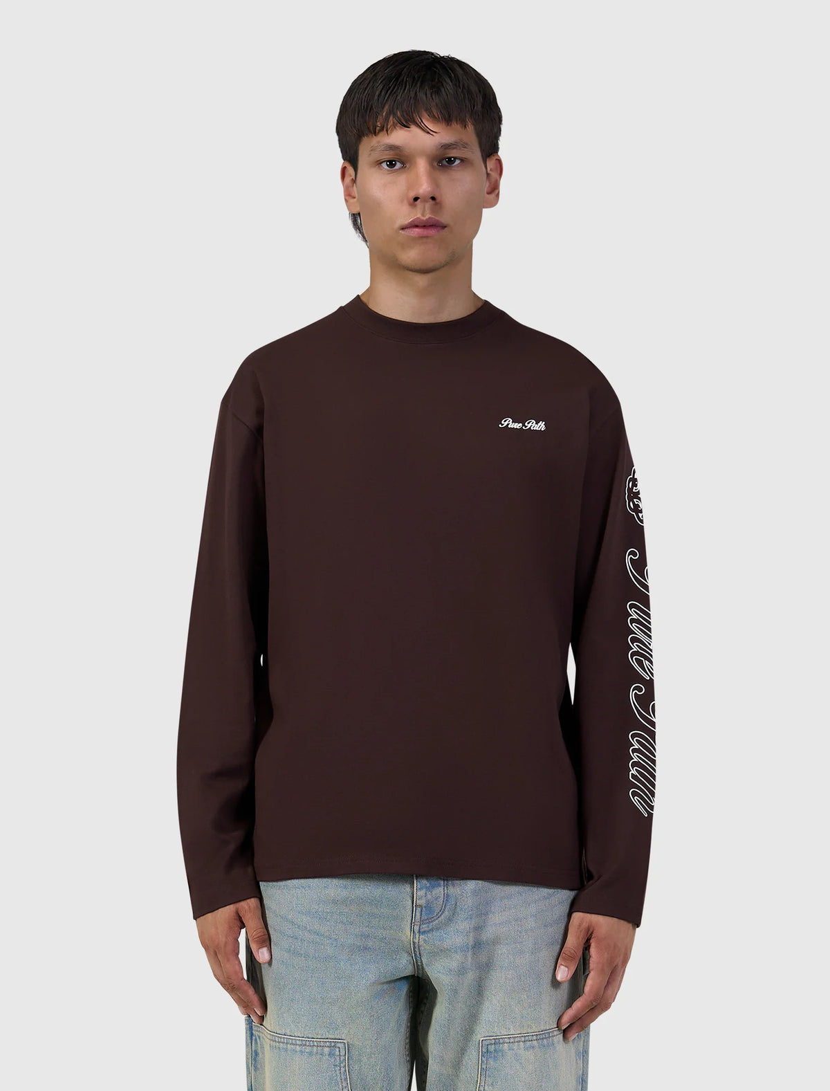 Pure Path Essence Of Life Longsleeve T-shirt- Dark Brown