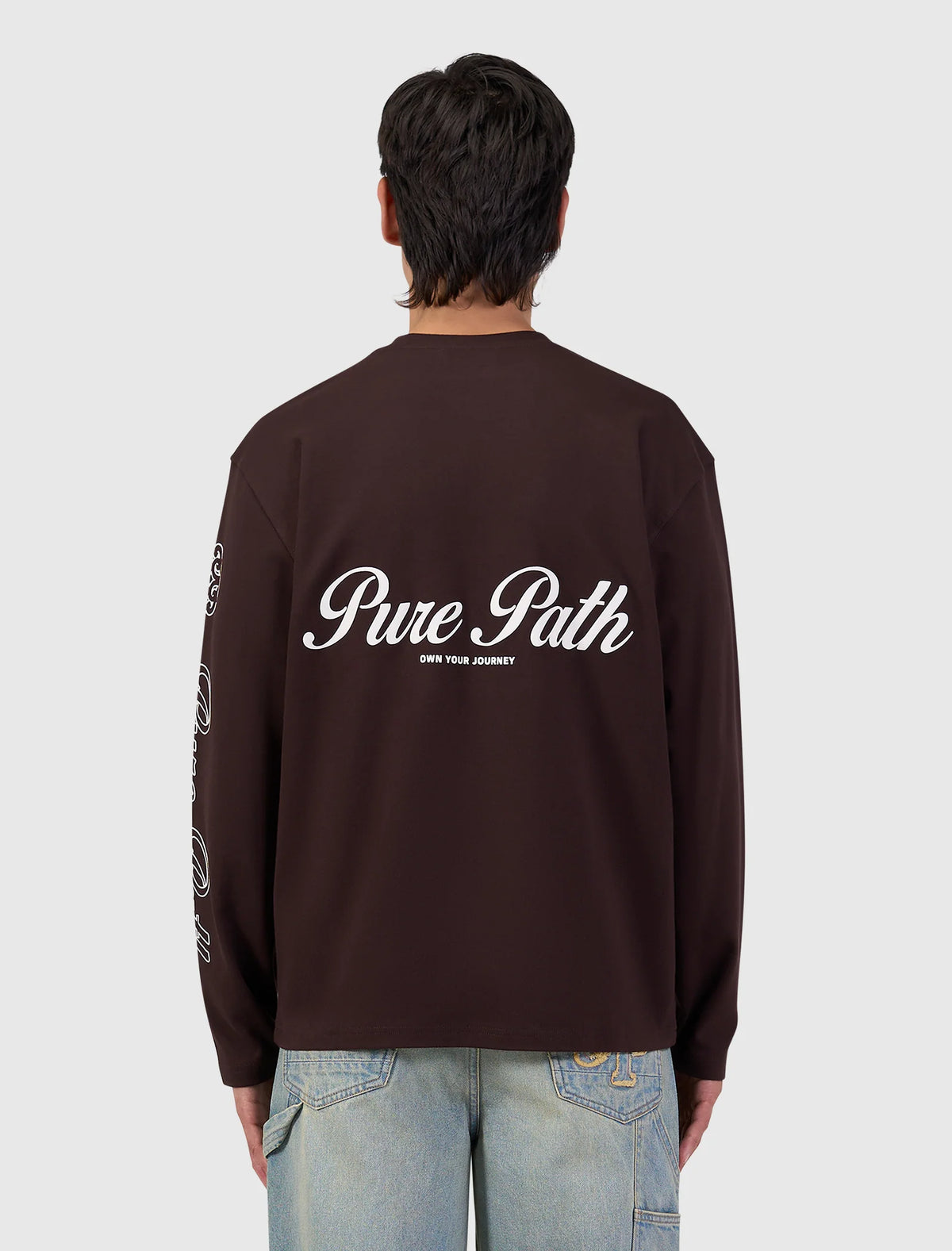 Pure Path Essence Of Life Longsleeve T-shirt- Dark Brown