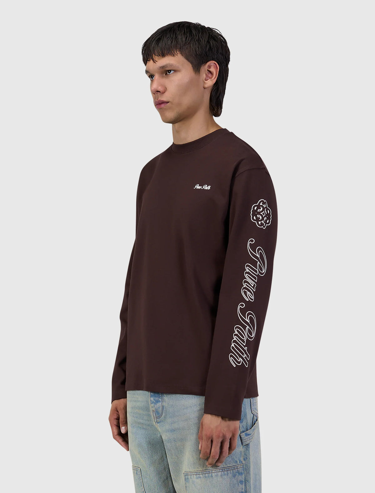 Pure Path Essence Of Life Longsleeve T-shirt- Dark Brown