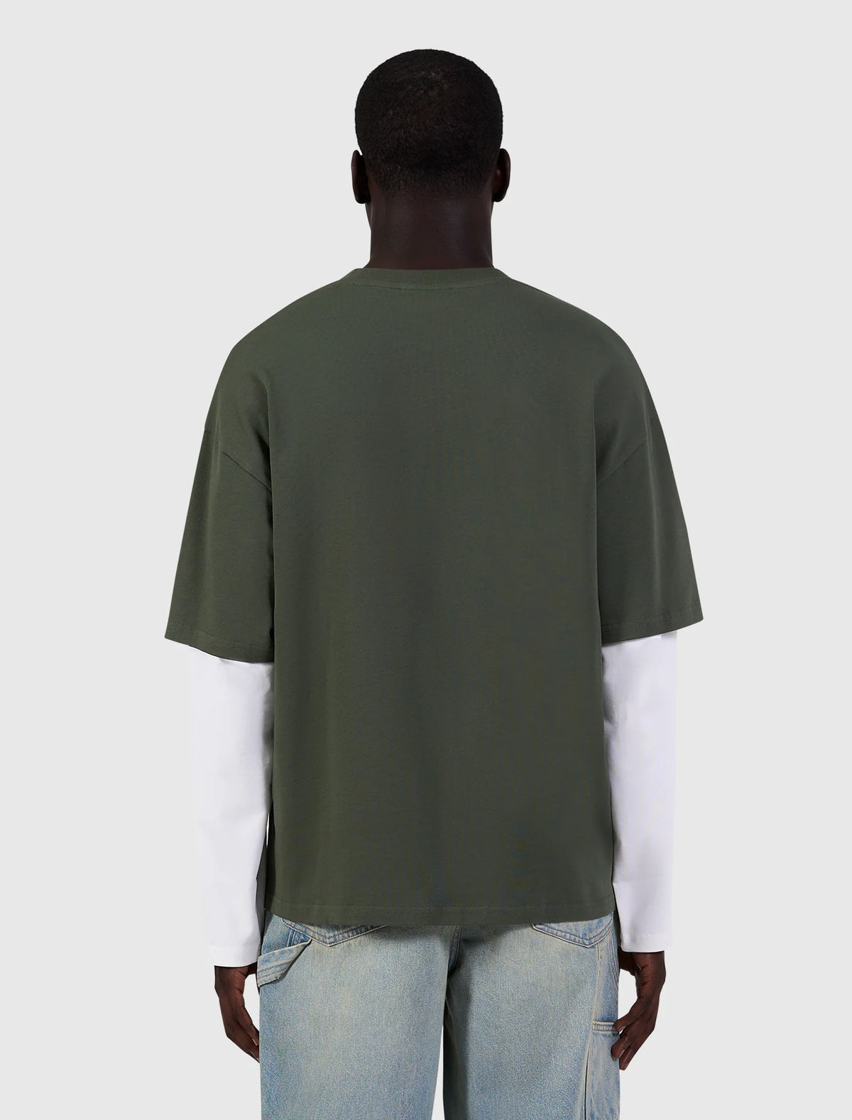 Pure Path Double Layered Monogram Longsleeve T-shirt - Dark Army