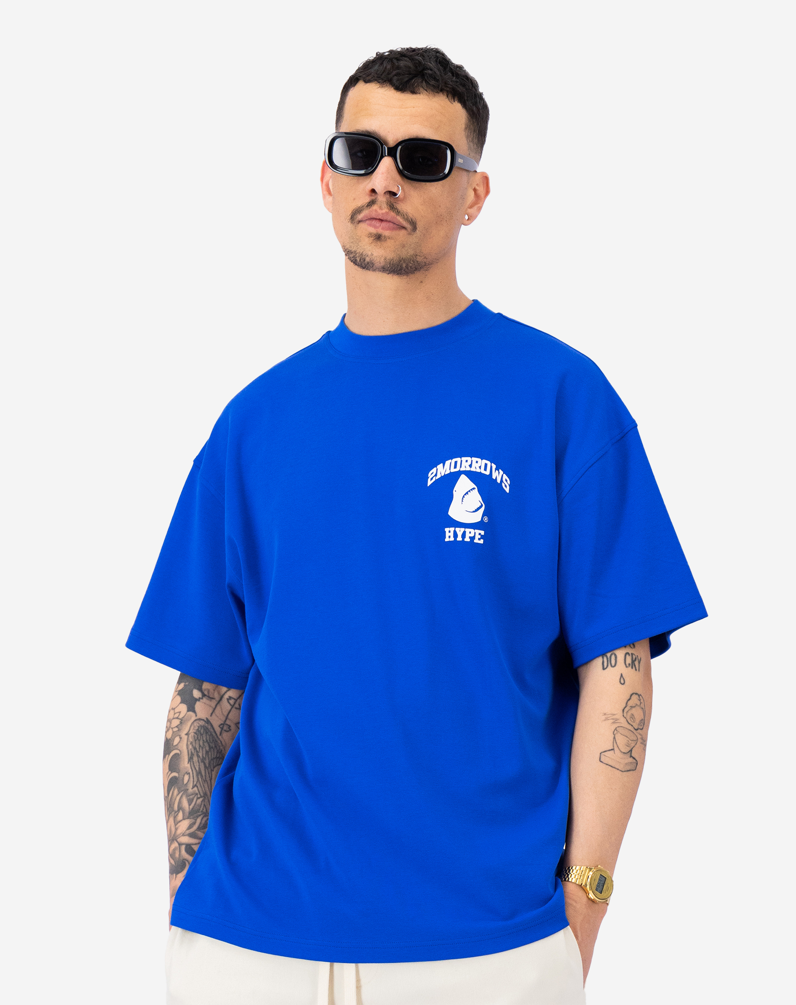 2Morrowshype Wave T-shirt Kobalt Blauw