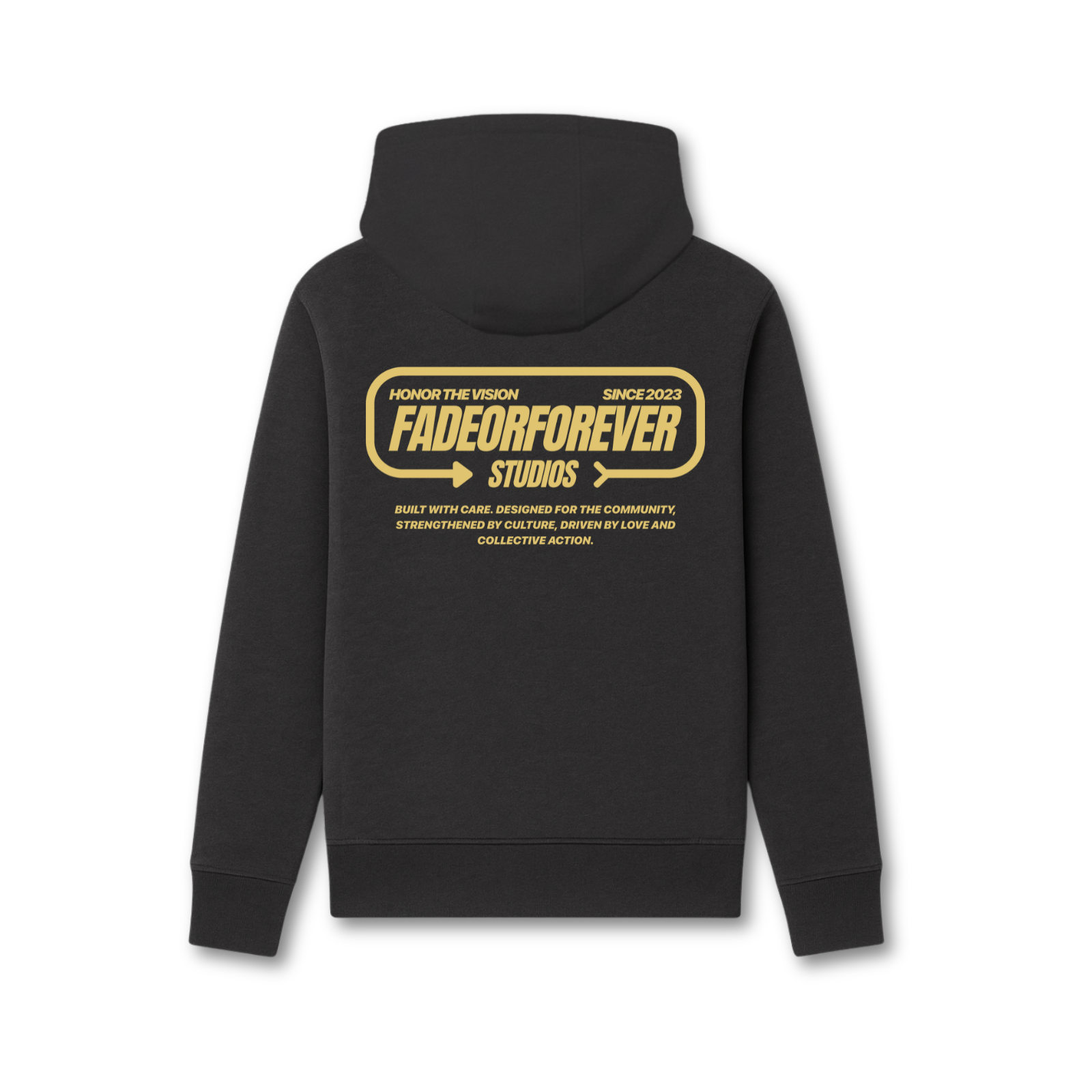 Fade Or Forever Arrow Hoodie- Black/Yellow