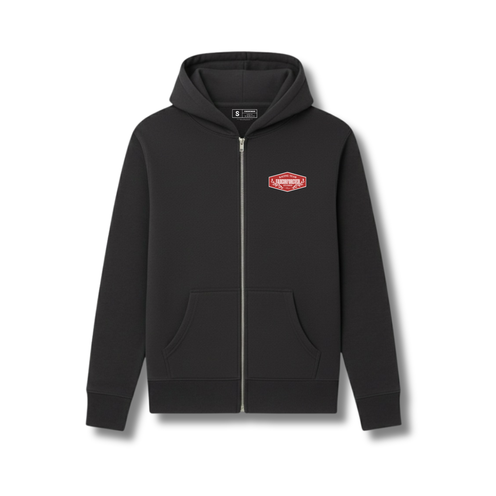 Fade Or Forever Monza Zipped Hoodie- Black