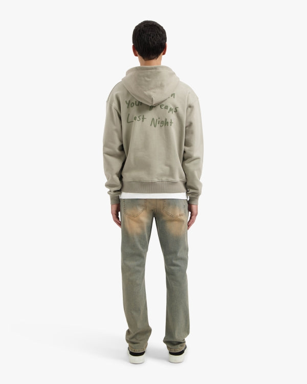 Croyez In Your Dreams Zip Hoodie- Dusty Olive