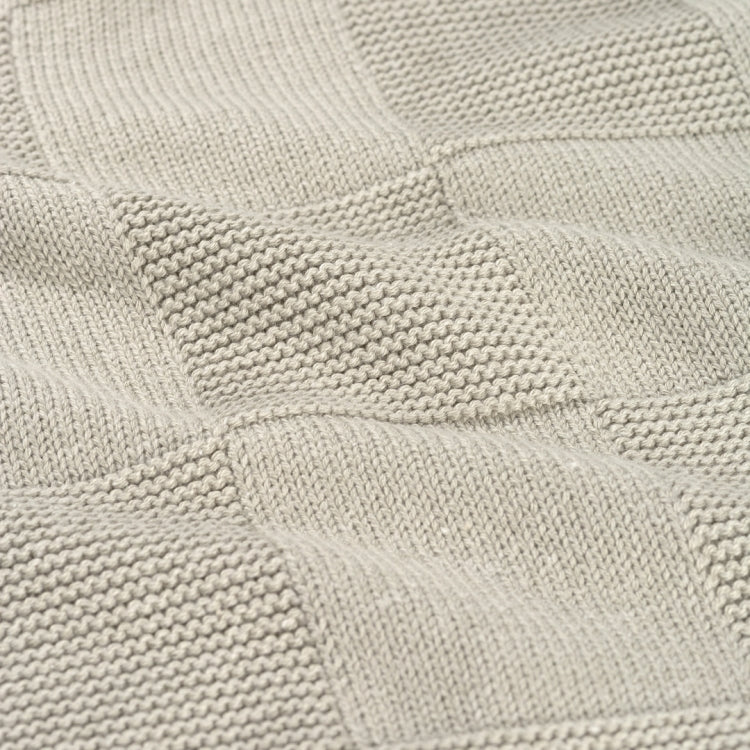 Croyez Checkboard Knit Sweater- Grey