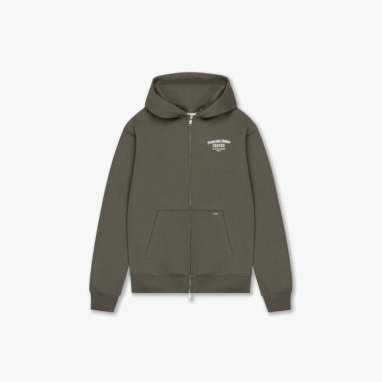 Croyez Fraternite Zip Hoodie- Dusty Olive