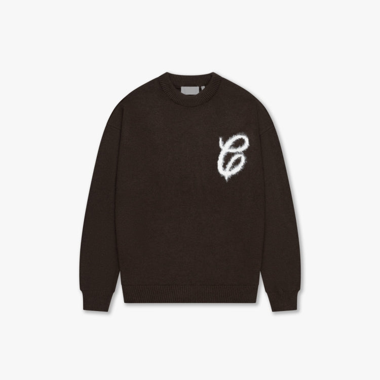 Croyez Fluffy Essence Knit Sweater - Brown