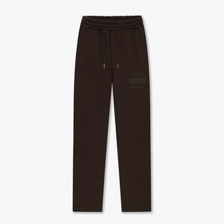 Croyez Stamp Straight Leg Sweatpants- Brown