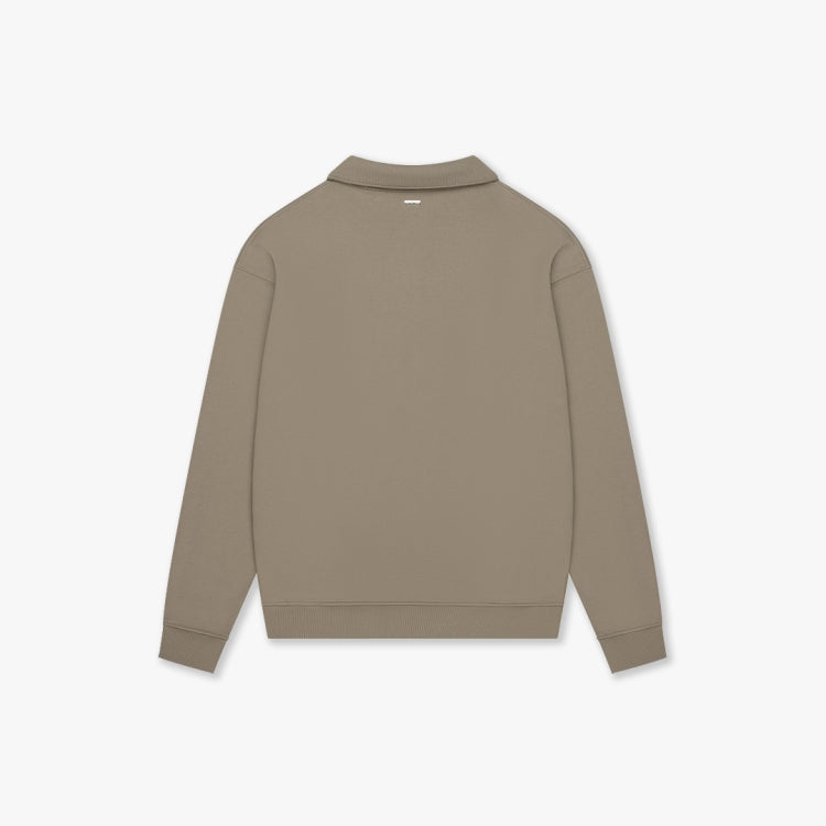 Croyez Etiquette Half-Zip Sweater- Dusty Olive