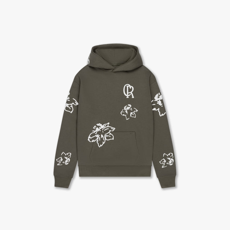 Croyez Flower Hoodie- Dusty Olive