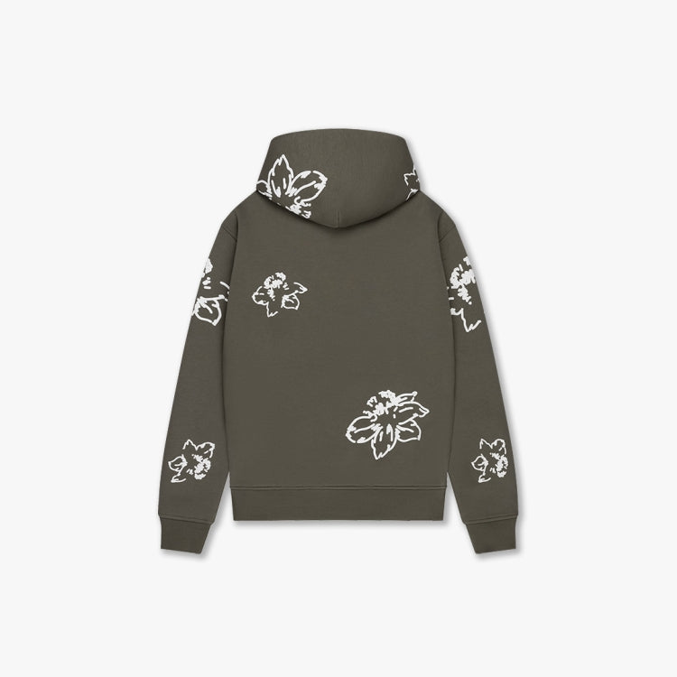 Croyez Flower Hoodie- Dusty Olive