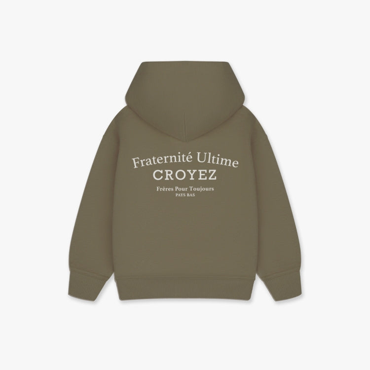 Croyez Mini Fraternite Zip-Hoodie- Dusty Olive