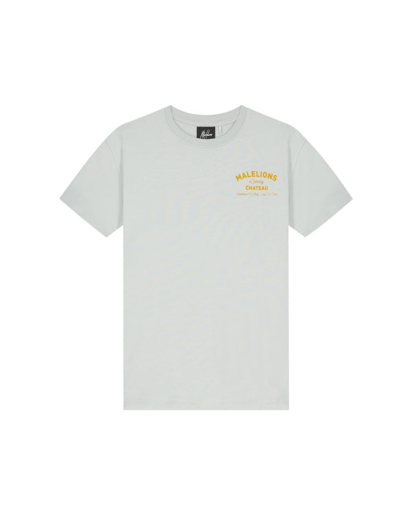 Malelions Junior Relaxed Chateau T-Shirt- Ocean Grey