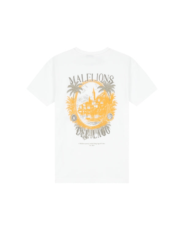 Malelions Junior Relaxed Lago T-Shirt- Off White