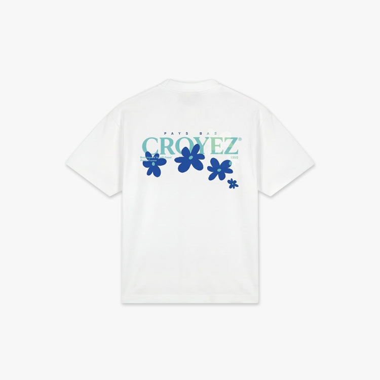 Croyez Botanique T-Shirt- White/Tiffany Blue