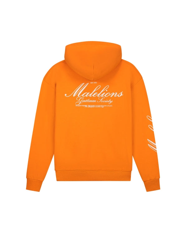 Malelions Men Gentlemen Zip Hoodie- Orange
