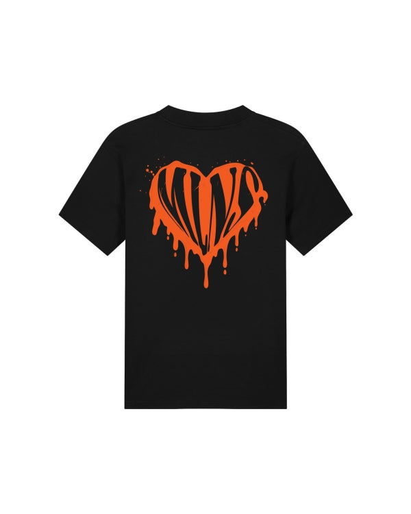 Malelions Men Dripped Heart T-Shirt- Black
