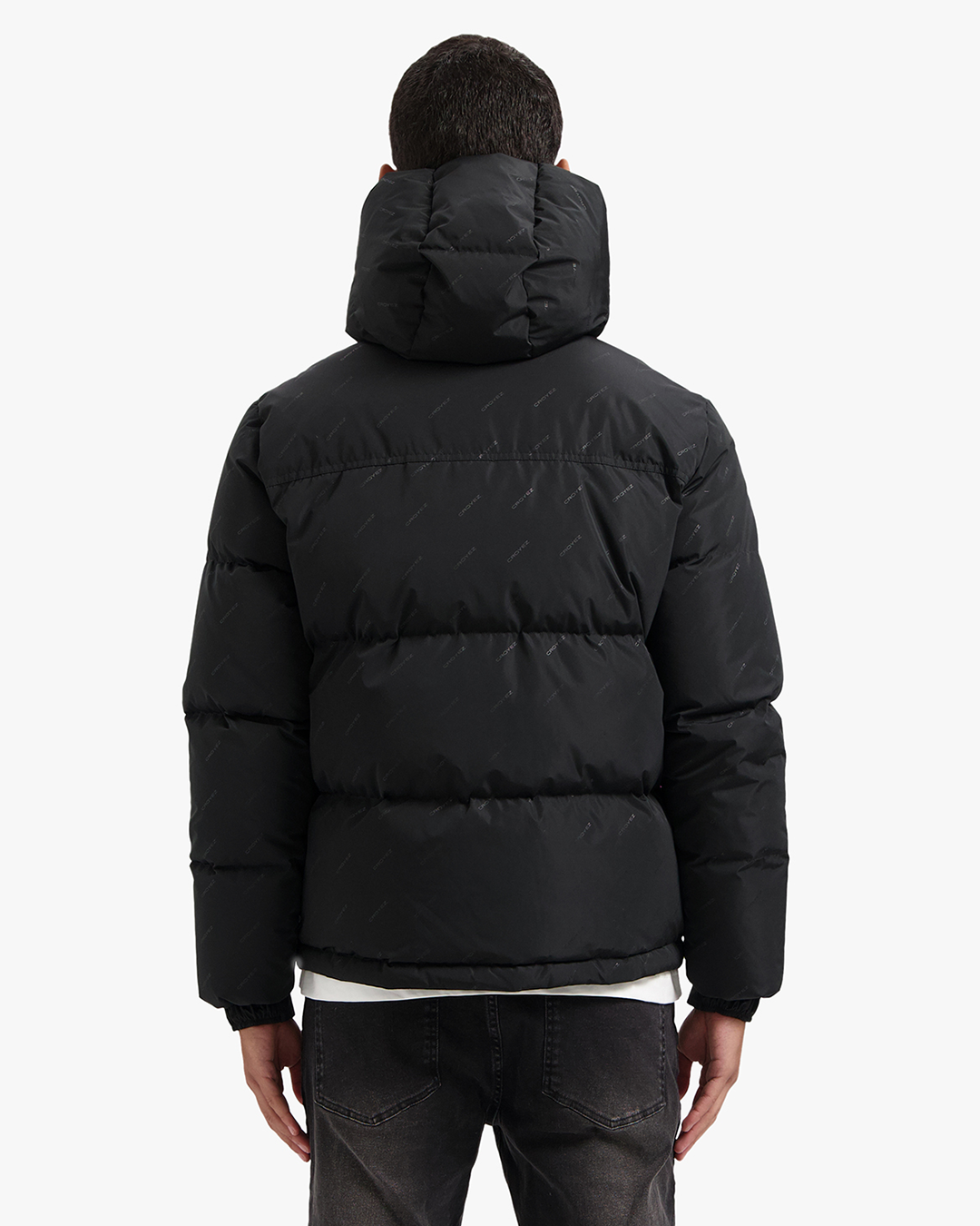 Croyez All-over Puffer Jacket- Black