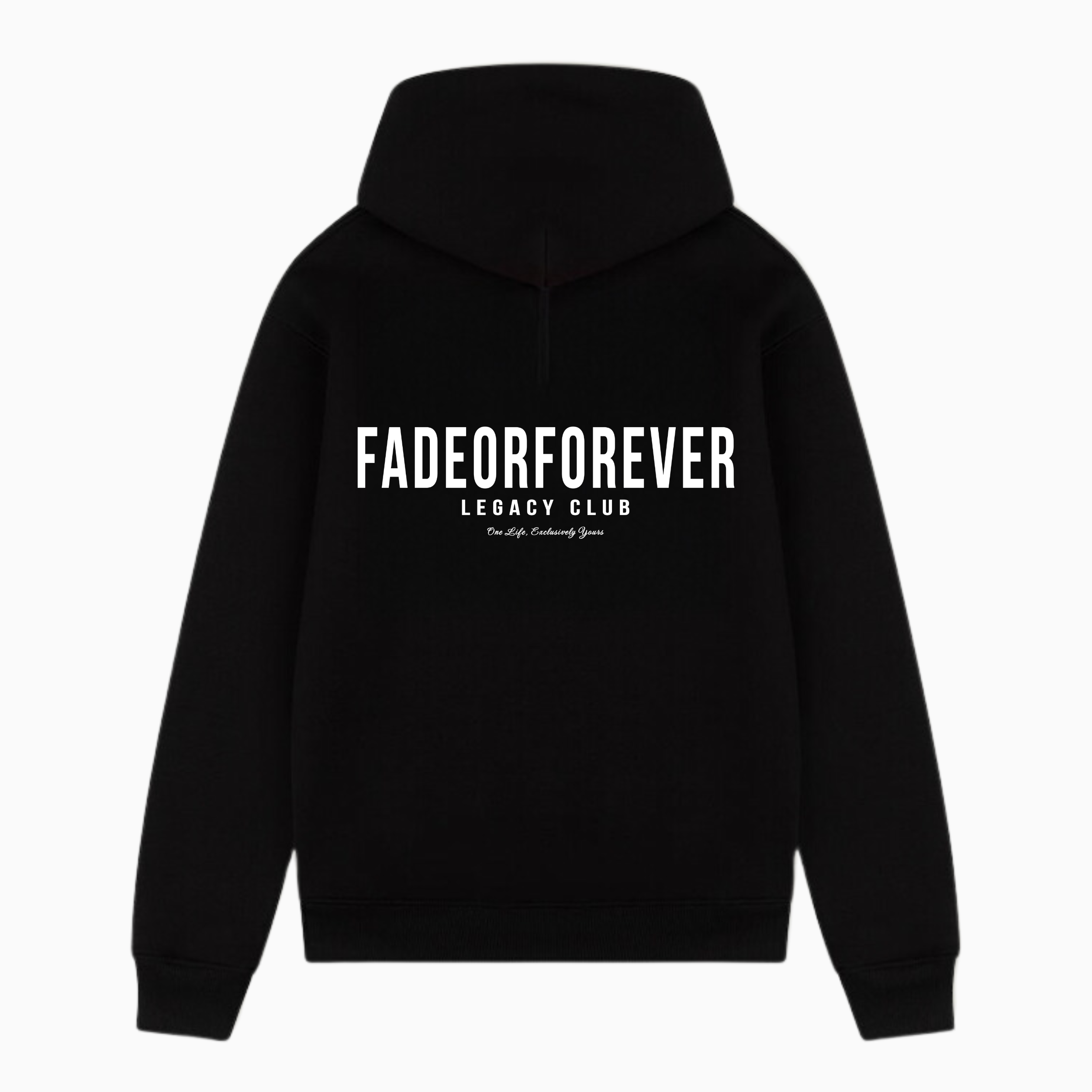 Fade Or Forever Legacy Hoodie- Black/White