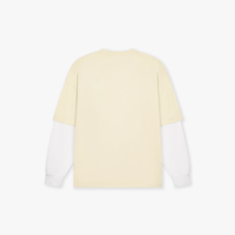 Croyez Montagne Double Sleeve Shirt - Light Yellow
