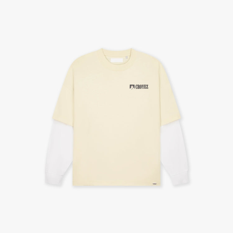 Croyez Montagne Double Sleeve Shirt - Light Yellow