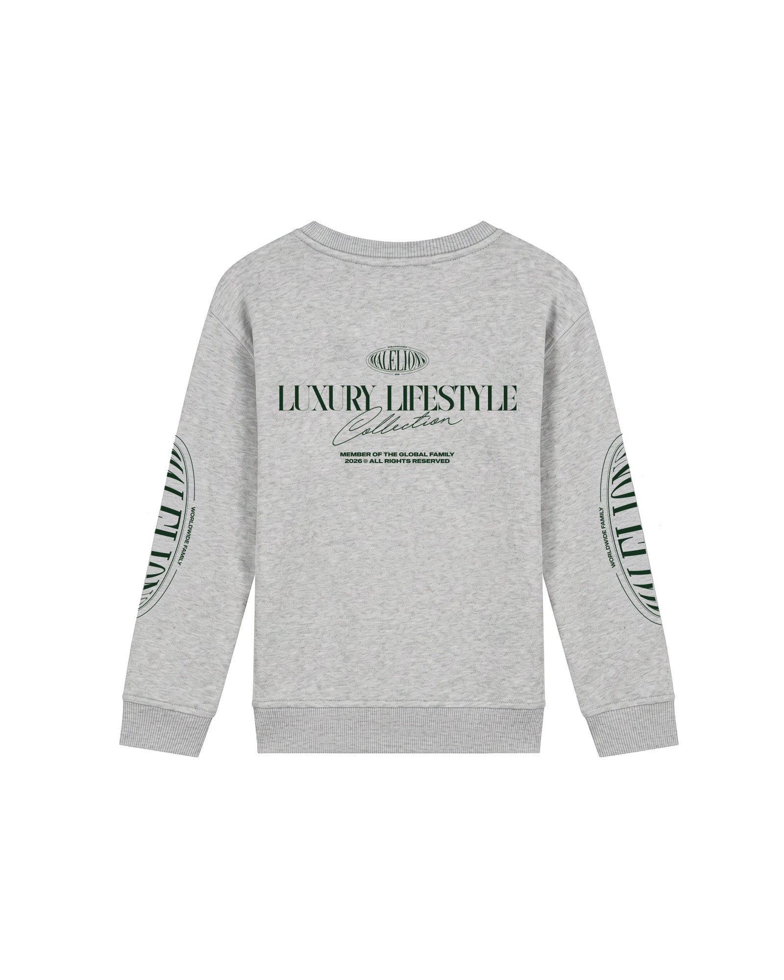 Malelions Junior Relaxed Lifestyle Sweater - Grey Melange
