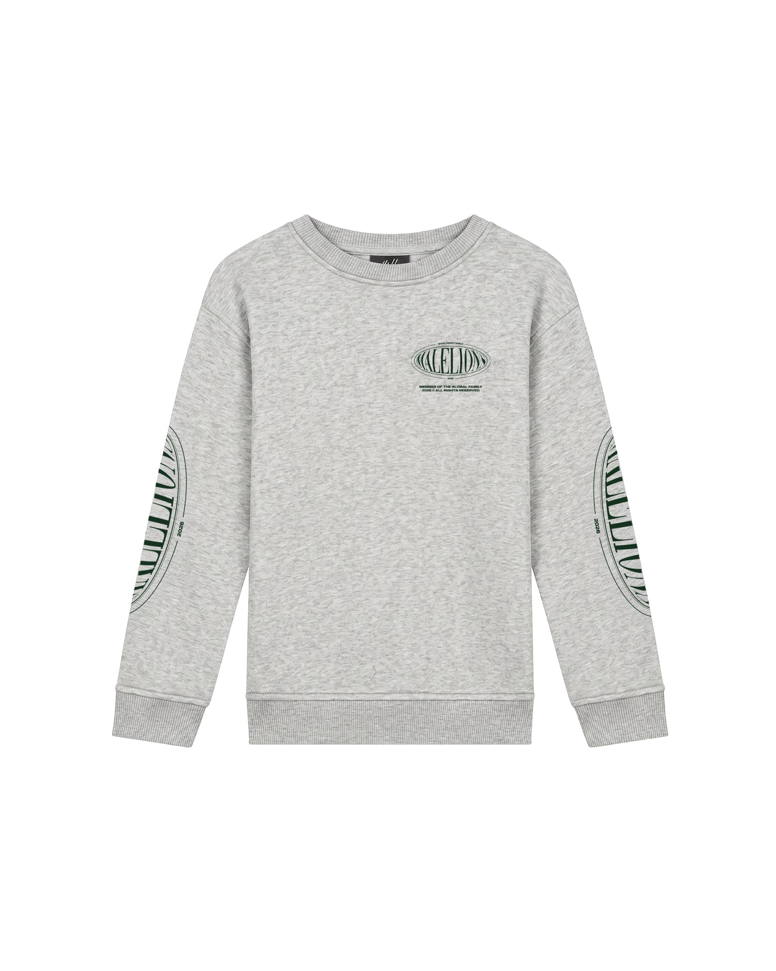 Malelions Junior Relaxed Lifestyle Sweater - Grey Melange