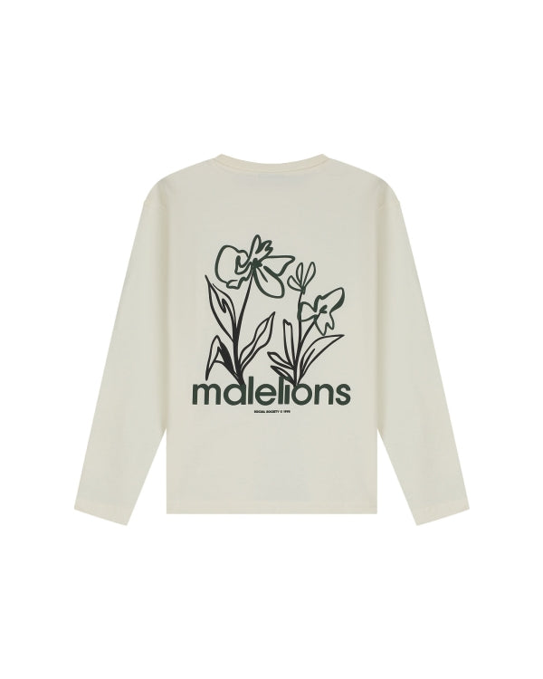 Malelions Junior Relaxed Flower Longsleeve - Off White