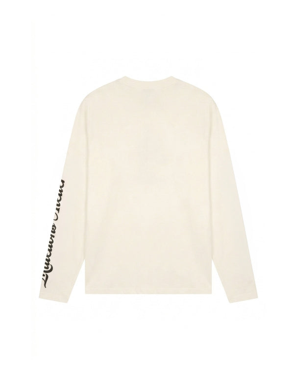 Malelions Men University Longsleeve T-Shirt- Off-White
