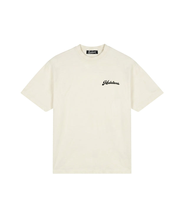 Malelions Men Victory Taste T-Shirt - Off White
