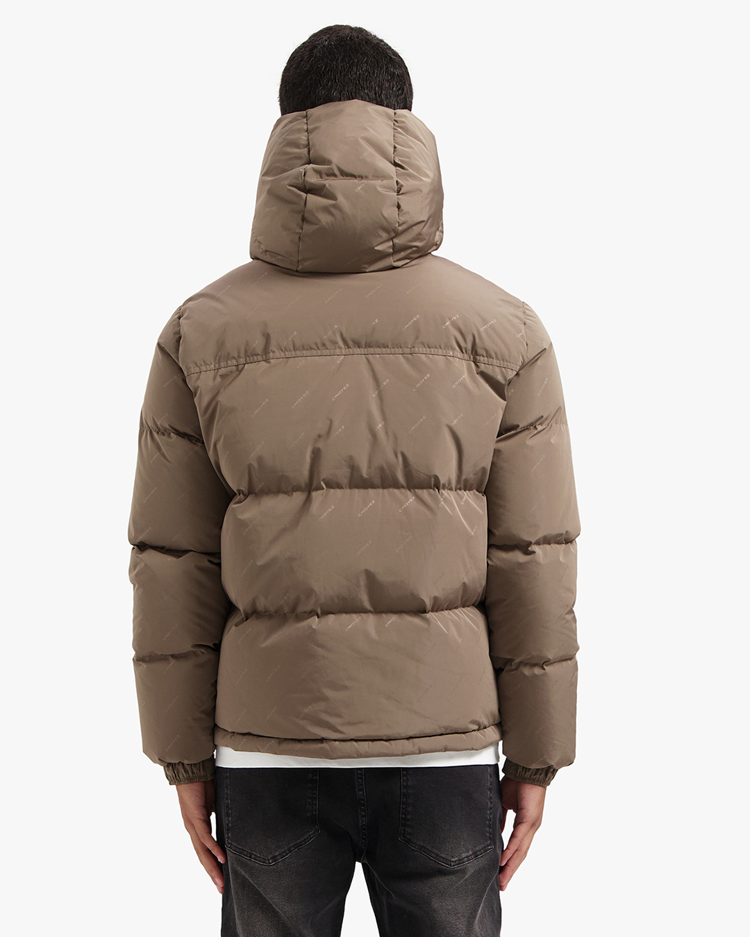 Croyez All-over Puffer Jacket- Brown