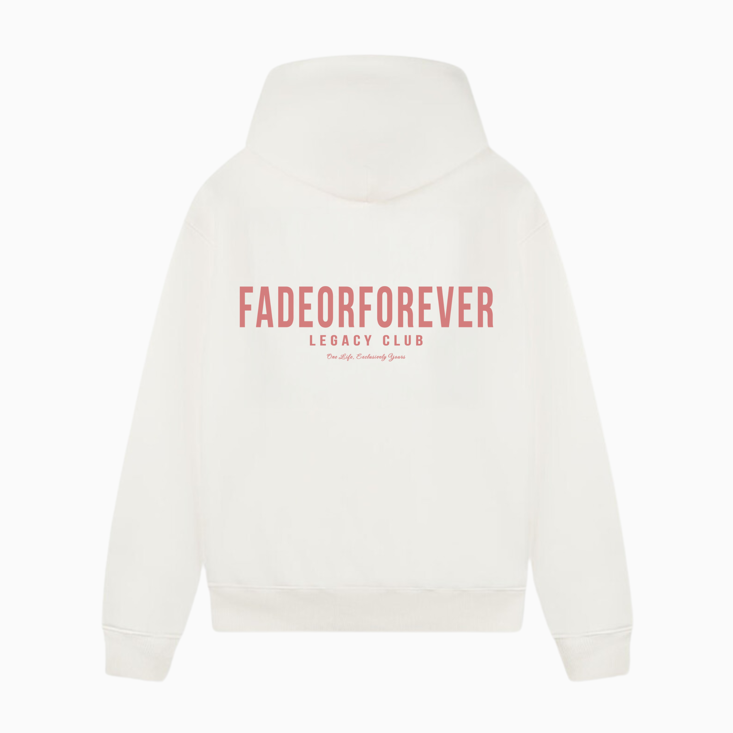 Fade Or Forever Legacy Hoodie- White/Pink