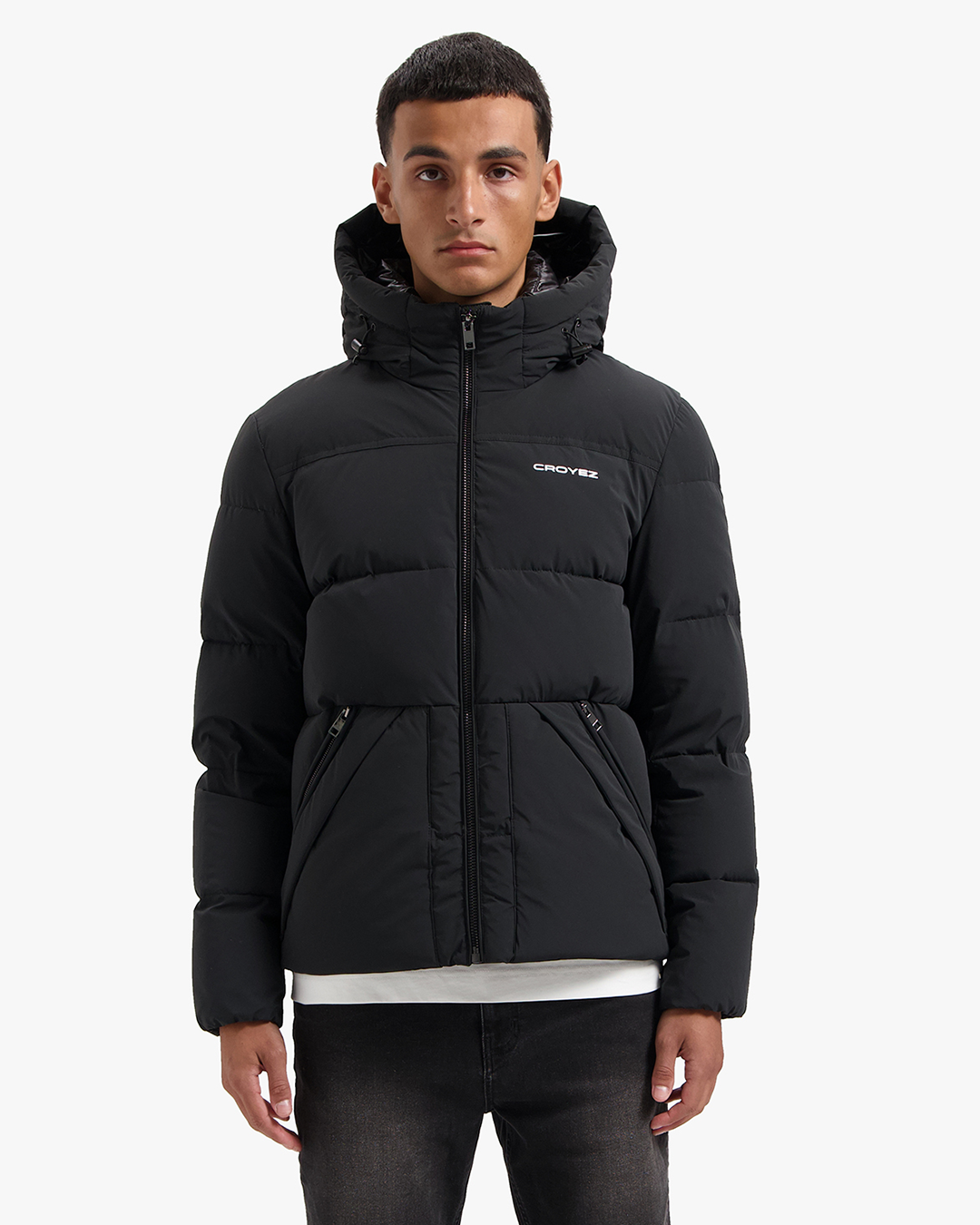 Croyez Down Puffer Jacket- Black