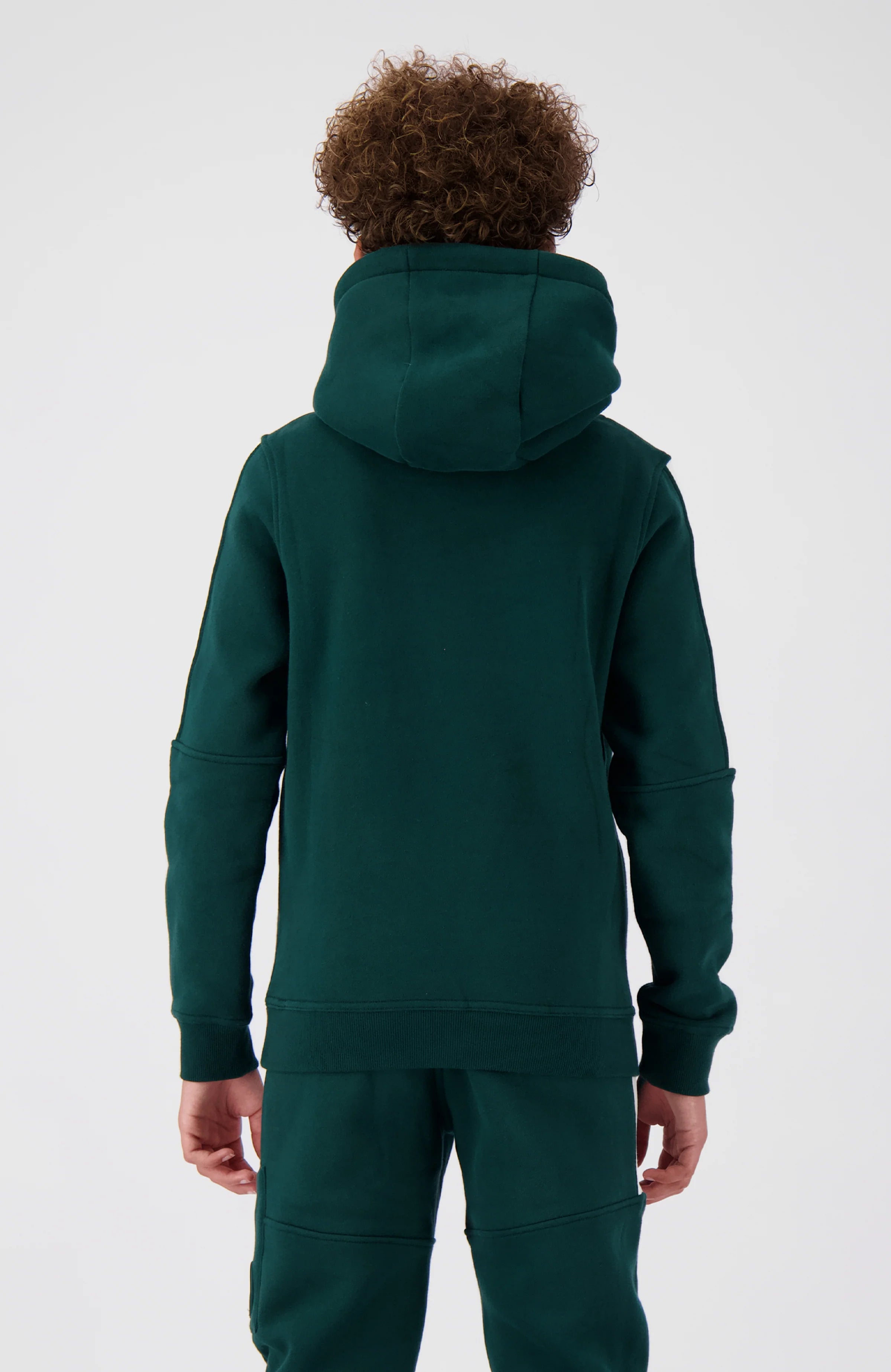 Black Bananas Junior Anorak Stripe Hoodie- Pine Green