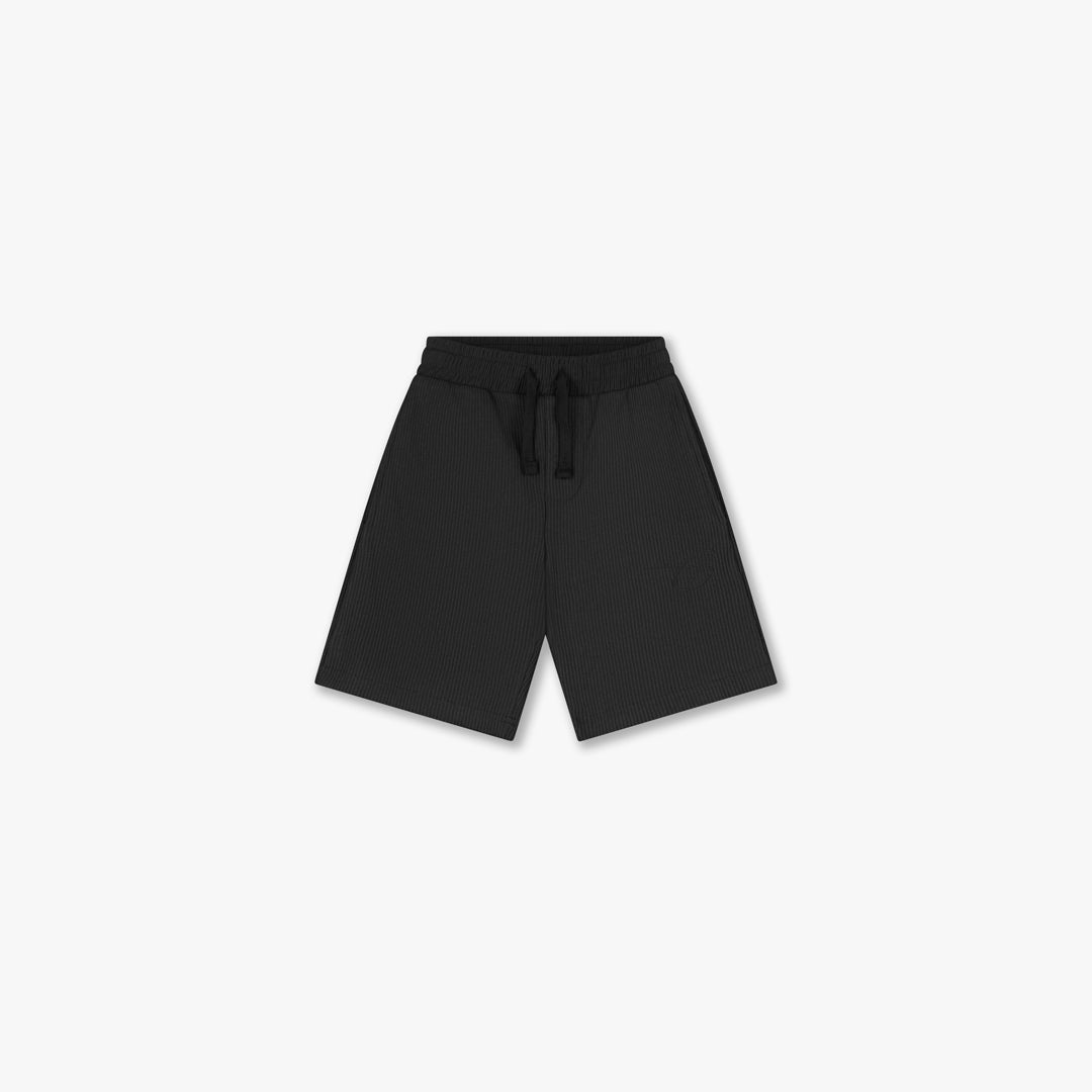 Croyez Mini Ribbed Shorts- Black