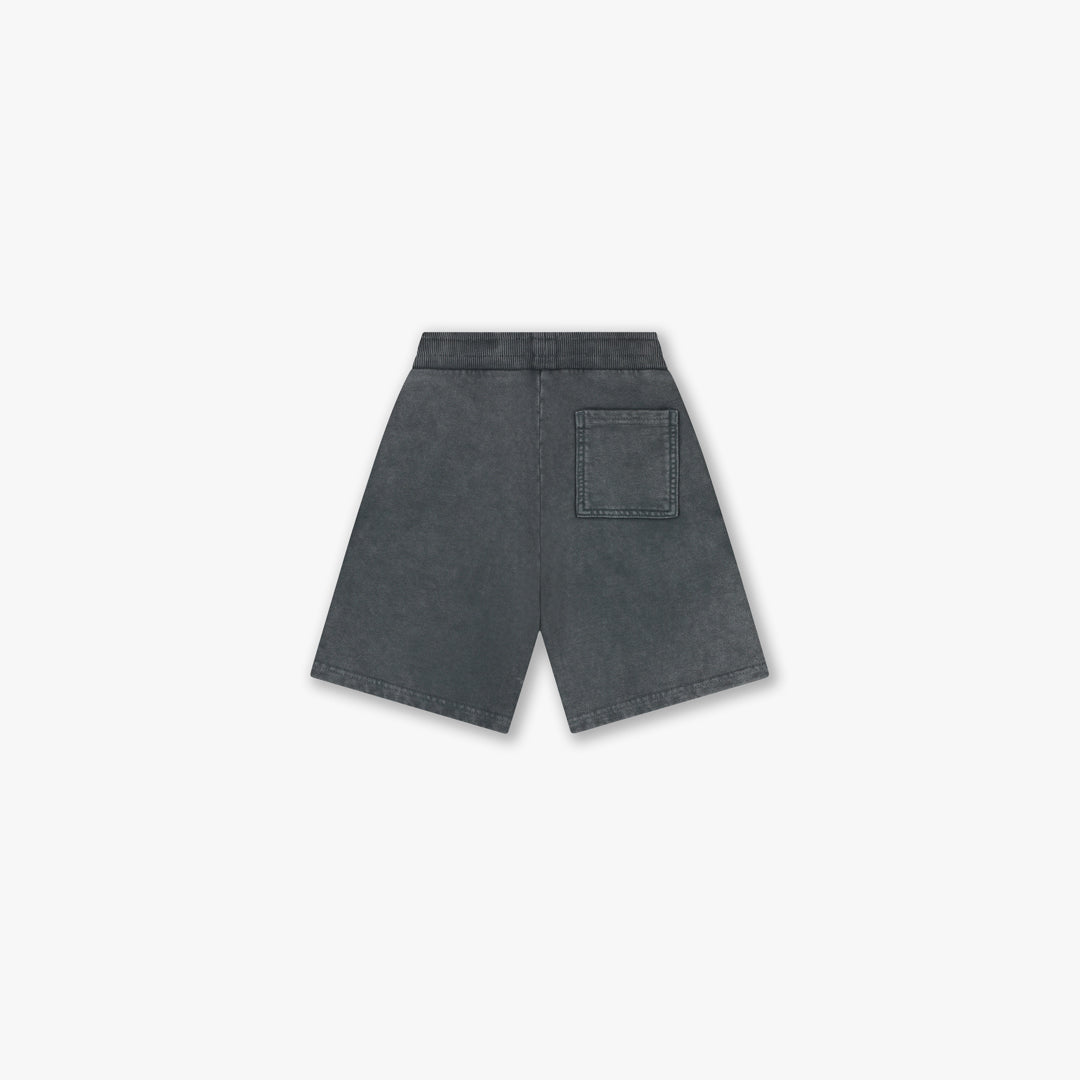 Croyez Mini Fraternité Shorts- Acid Wash/White