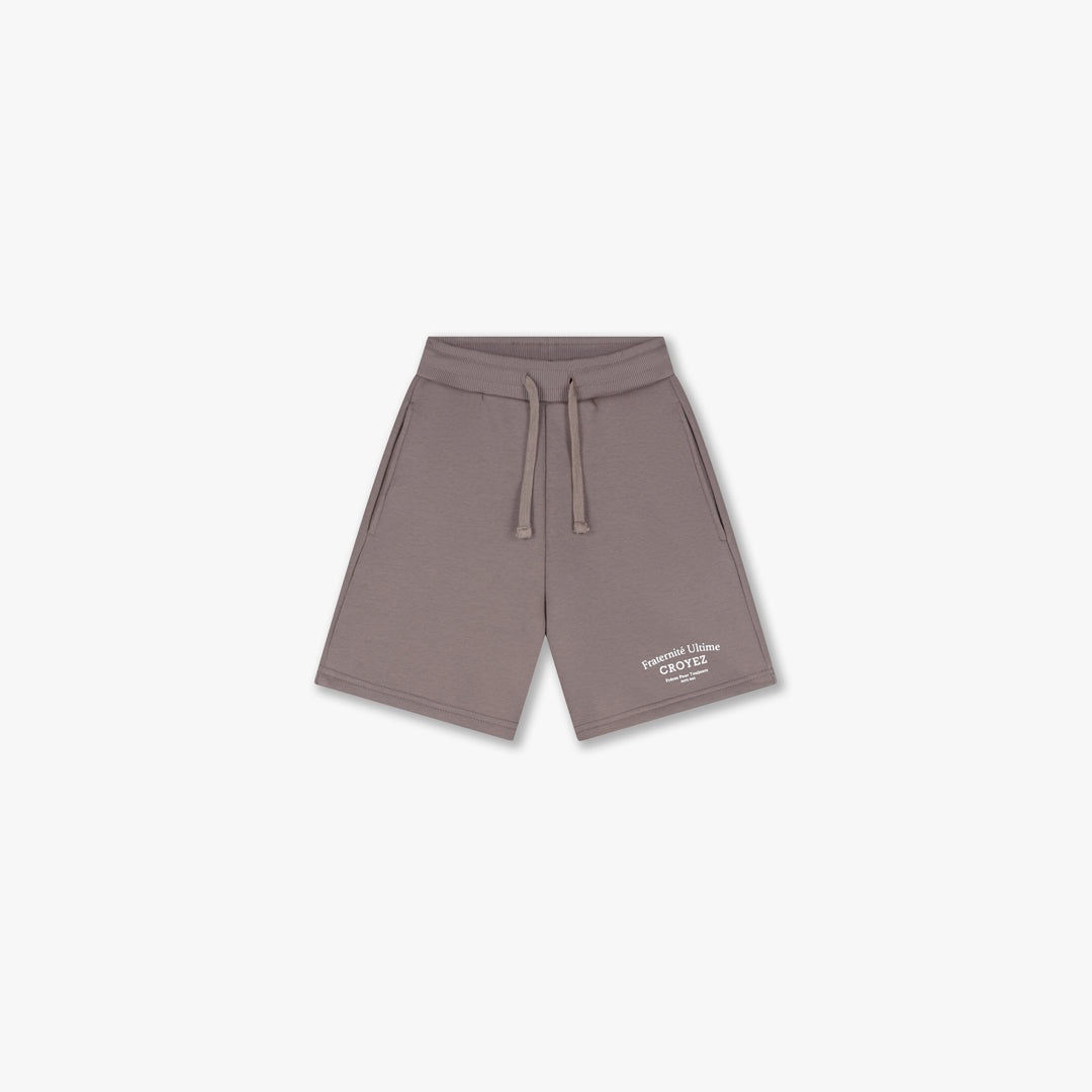 Croyez Mini Fraternité Shorts- Brown