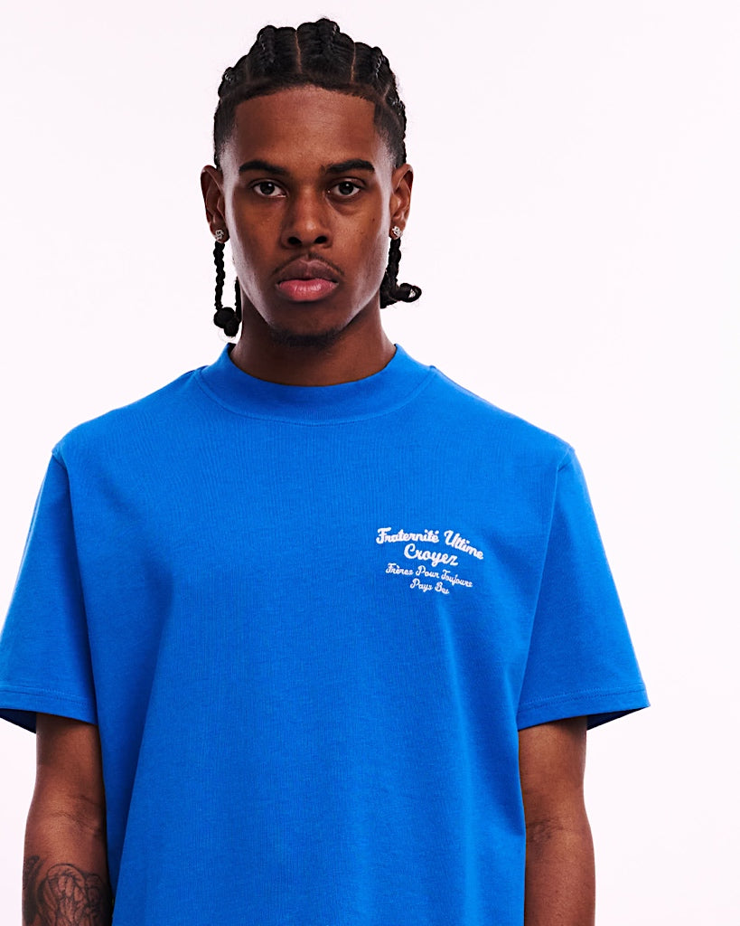 Croyez Fraternite T-Shirt Cobalt Blauw