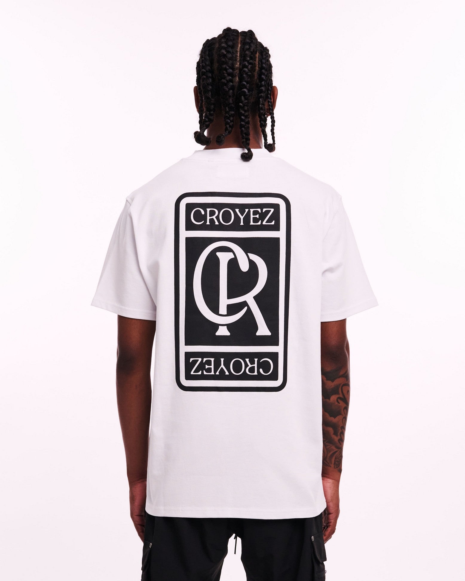 Croyez Initial T-Shirt Wit - Zwart