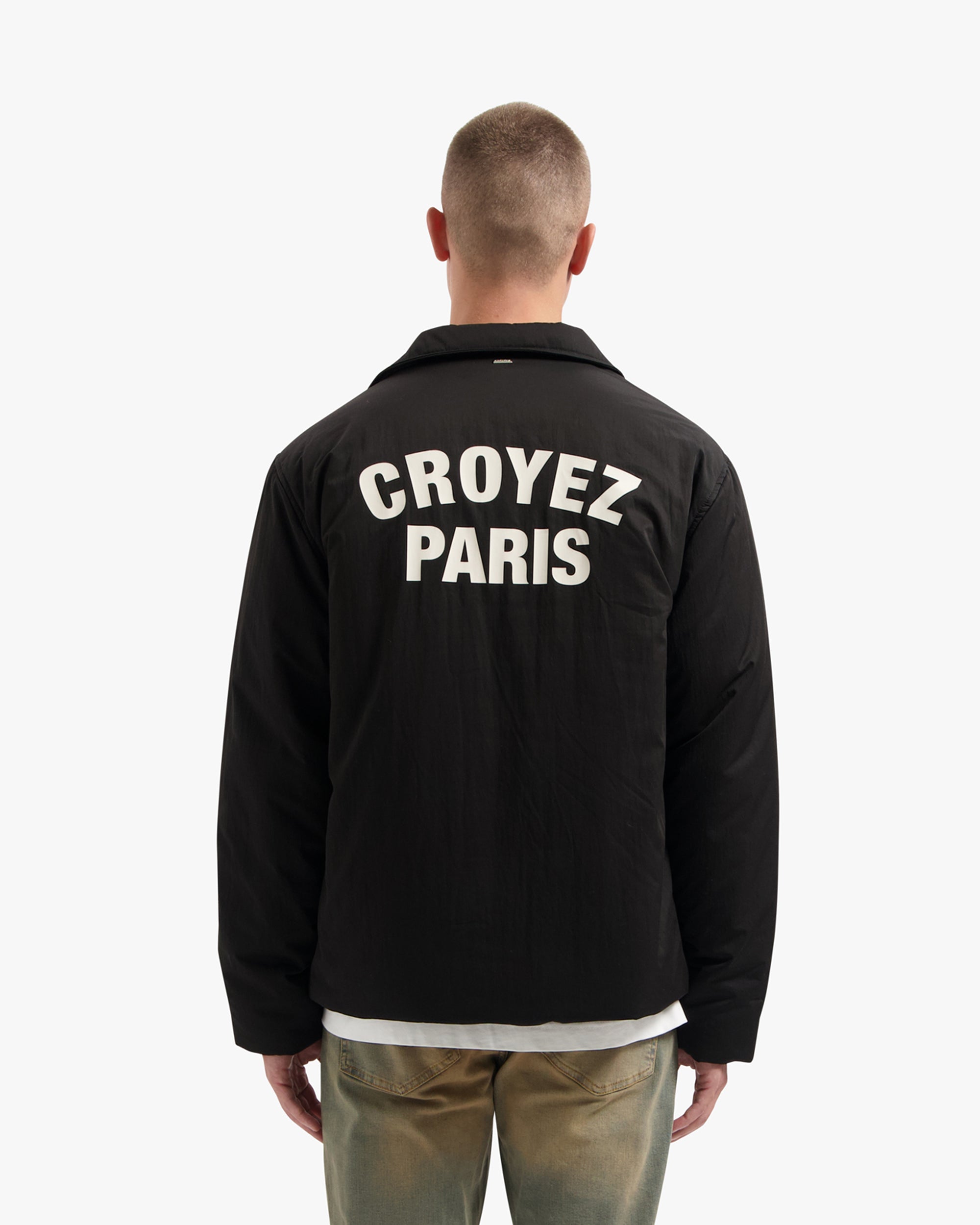 Croyez Paris Padded Coach Jacket - Black