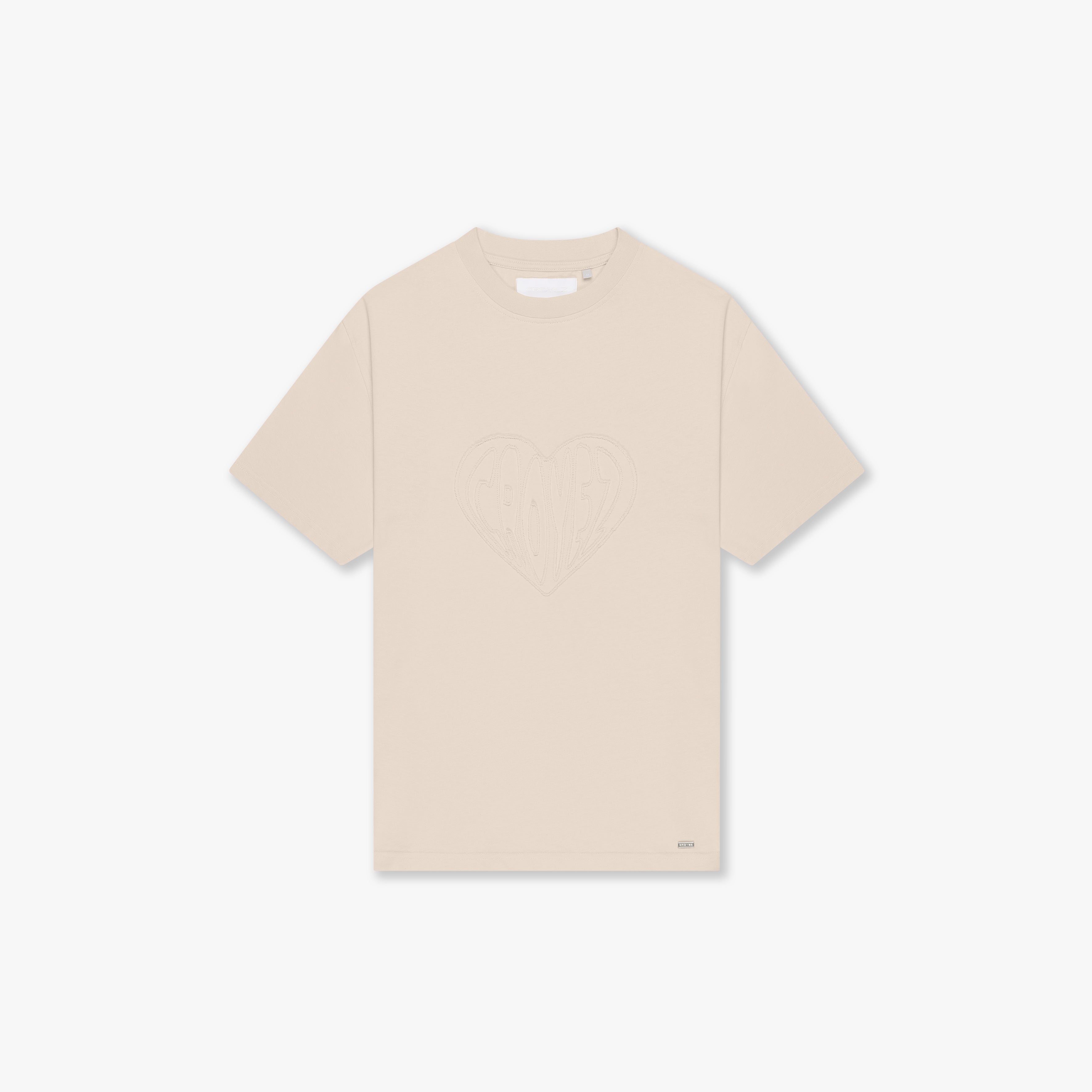 Croyez Cut Out Heart T-shirt- Beige