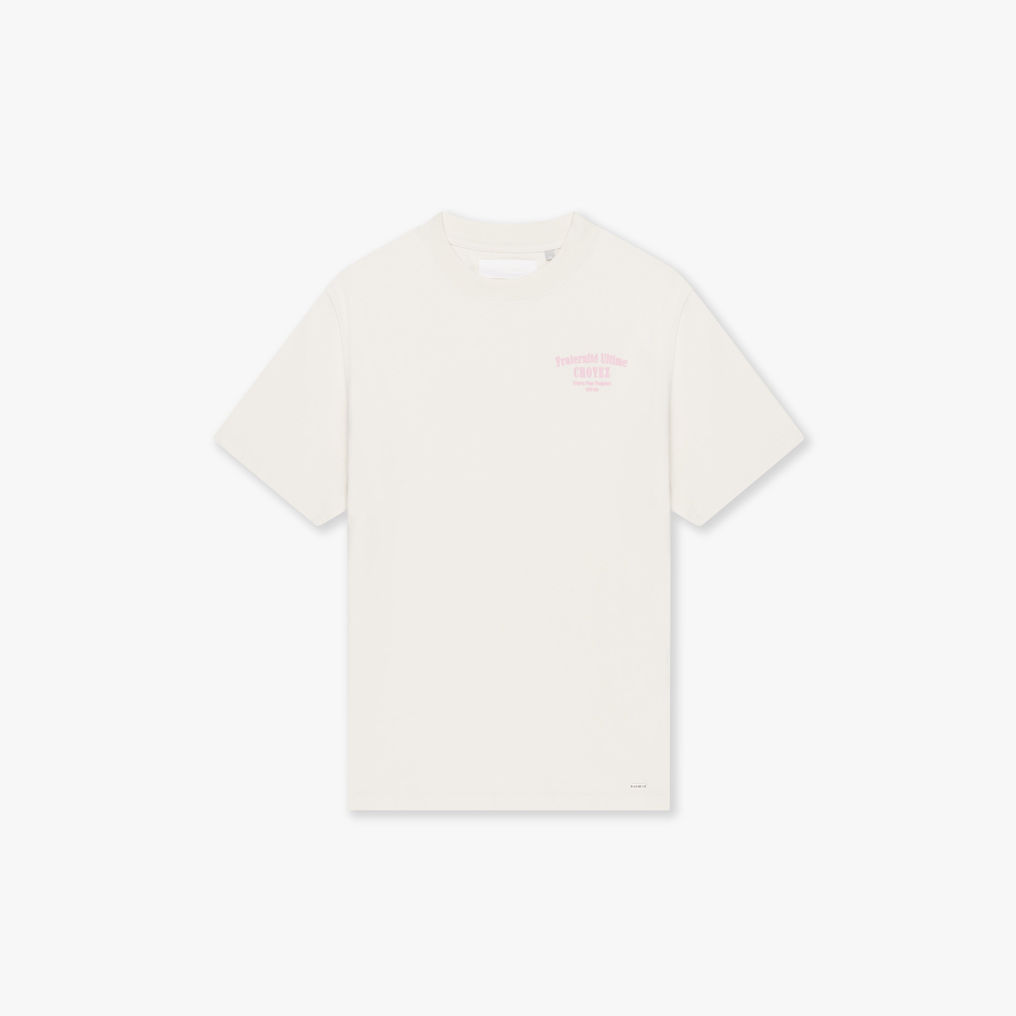 Croyez Fraternité  T-shirt- Off White/Pink