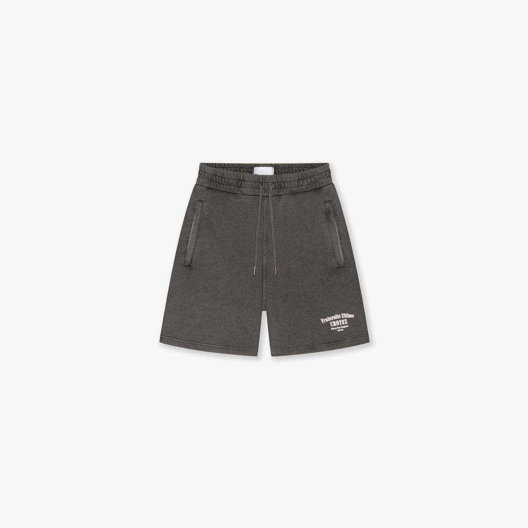 Croyez Fraternité  Short- Acid Wash