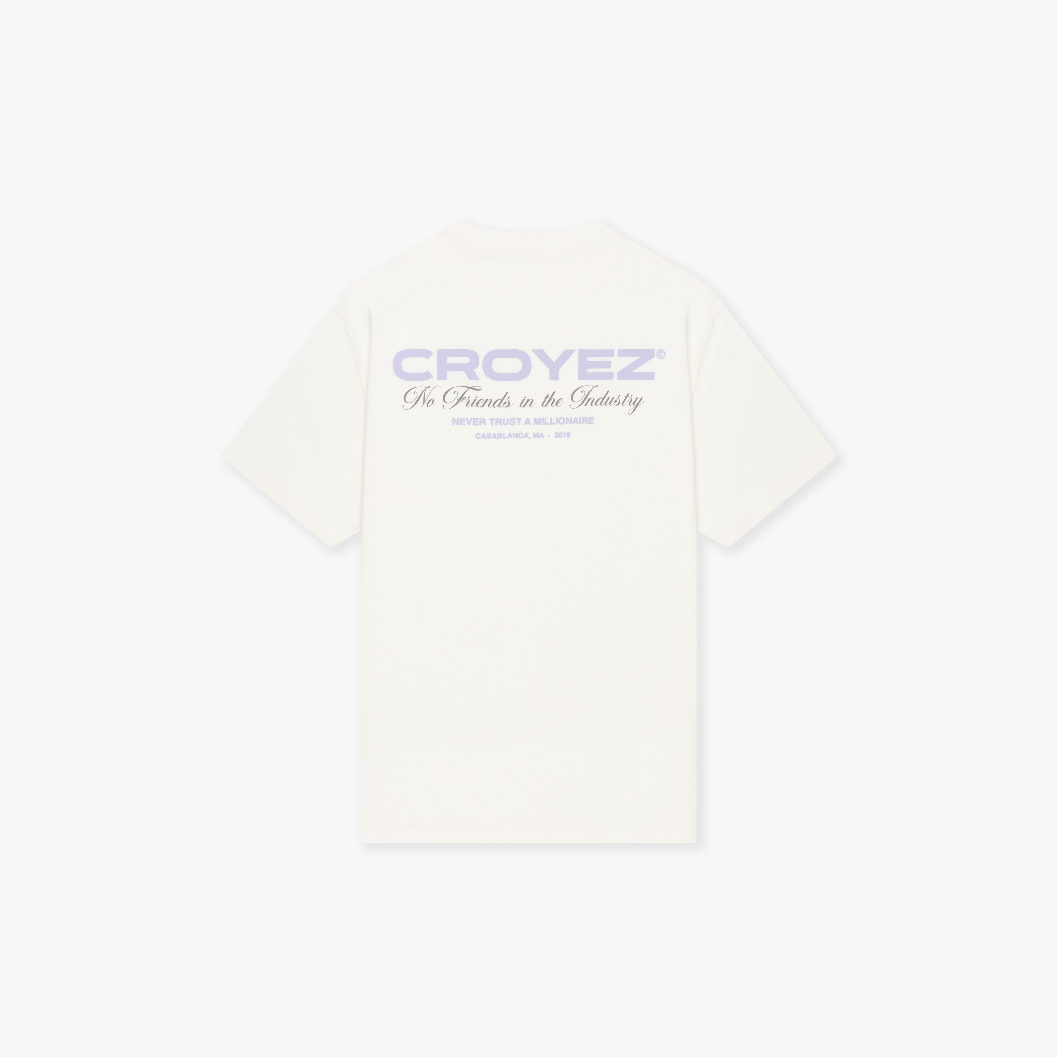 Croyez Artwork T-Shirt- Off White/Lilac