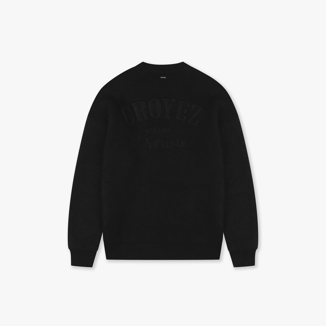 Croyez Gallery Knit Sweater- Black