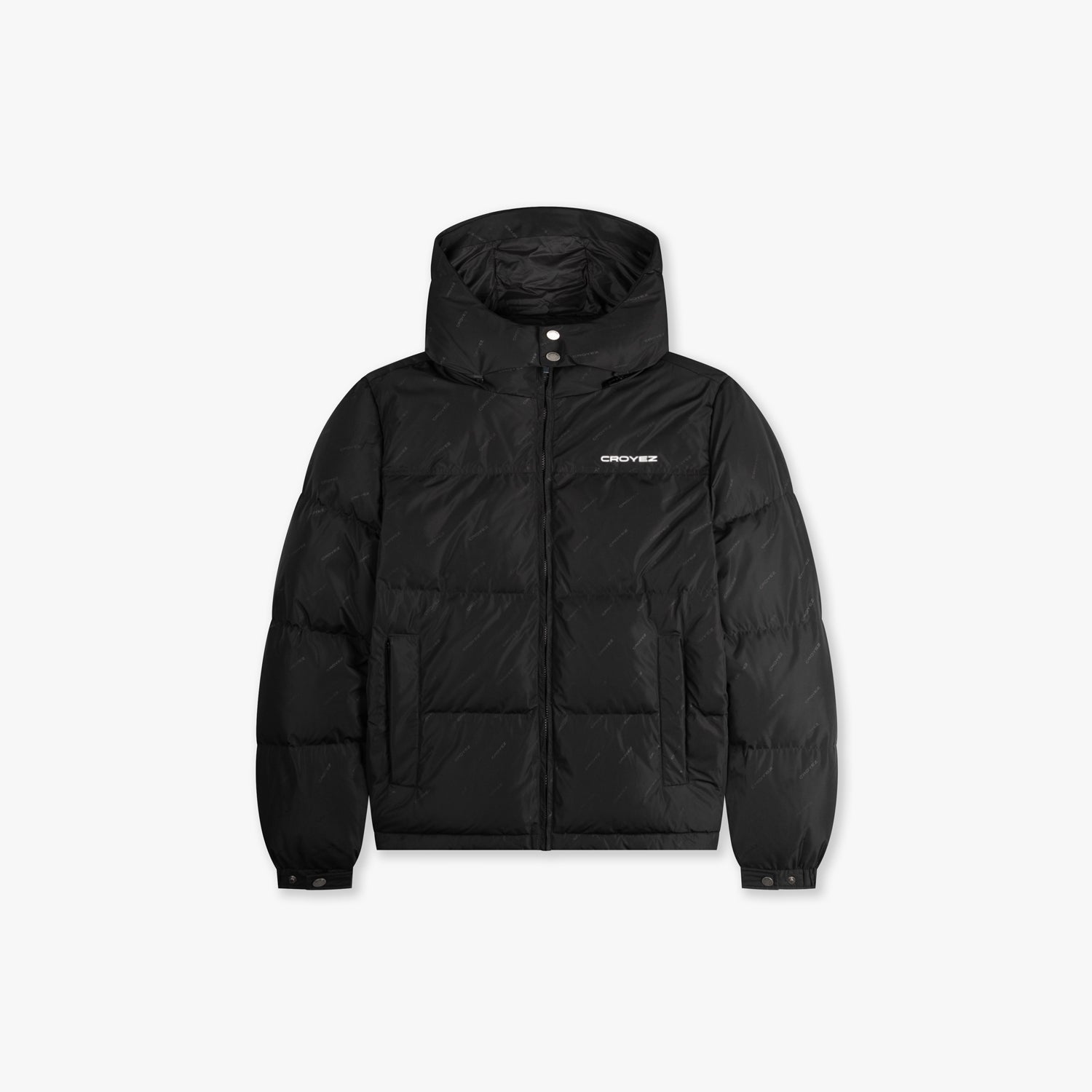 Croyez All-over Puffer Jacket- Black