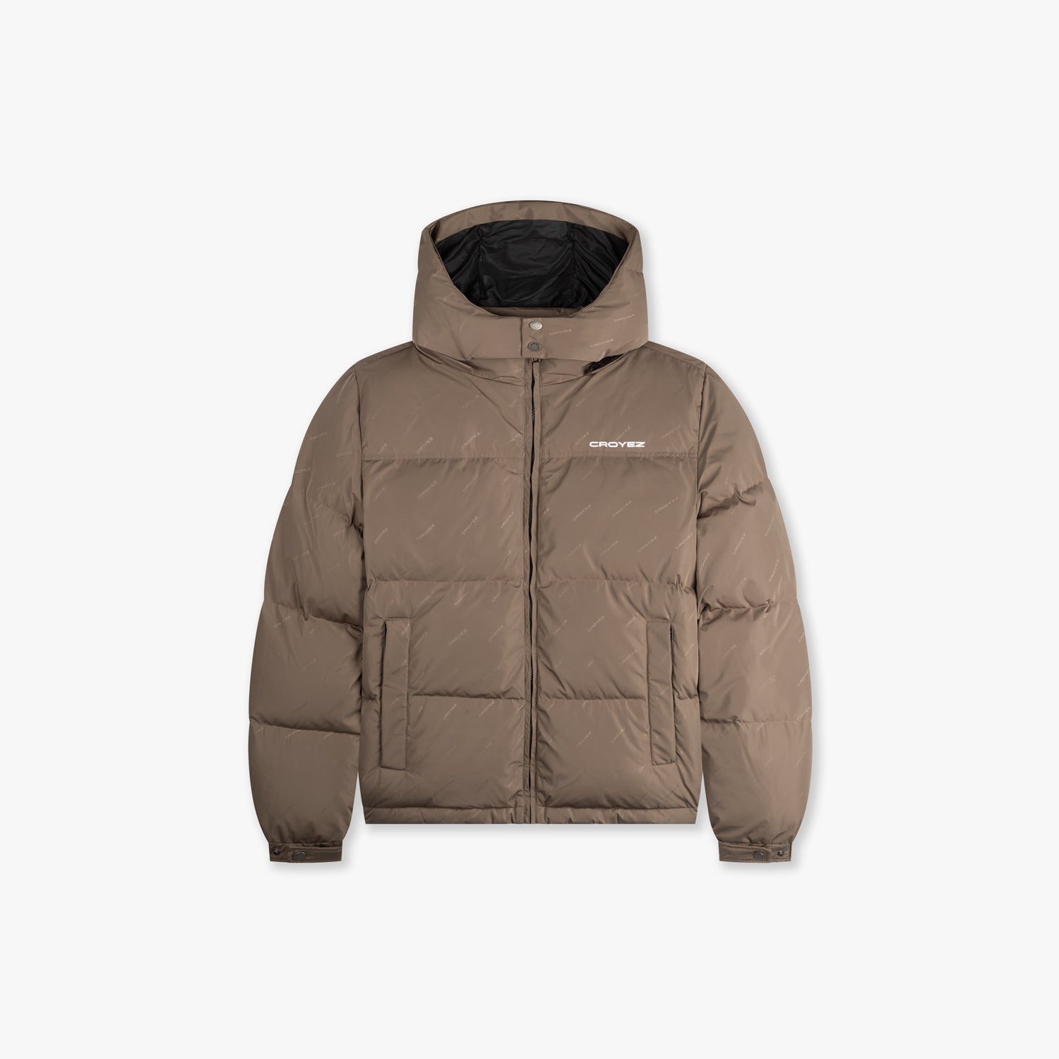 Croyez All-over Puffer Jacket- Brown