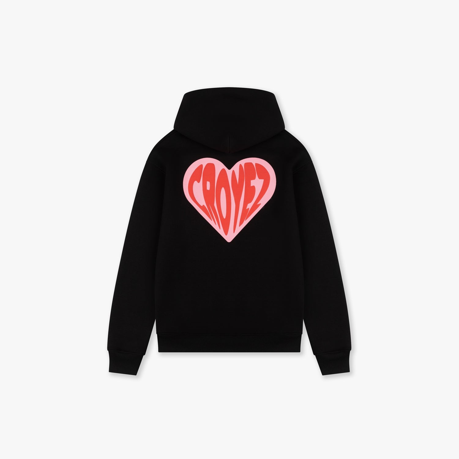 Croyez Puffed Heart Hoodie- Black